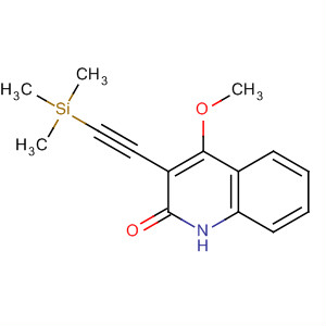 Molecular Structure of 110744-46-2 (2(1H)-Quinolinone, 4-methoxy-3-[(trimethylsilyl)ethynyl]-)