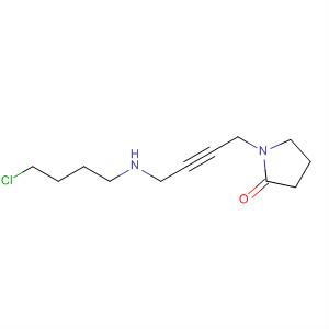 Molecular Structure of 110797-76-7 (2-Pyrrolidinone, 1-[4-[(3-chloropropyl)methylamino]-2-butynyl]-)