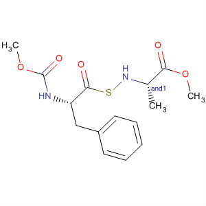 Molecular Structure of 111496-16-3 (DL-Alanine, N-[N-(methoxycarbonyl)-L-phenylalanyl]thio-, O-methyl ester)