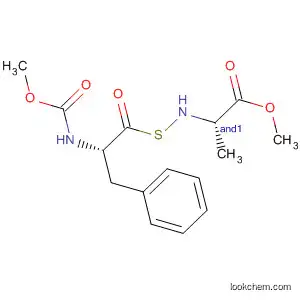 Molecular Structure of 111496-16-3 (DL-Alanine, N-[N-(methoxycarbonyl)-L-phenylalanyl]thio-, O-methyl ester)