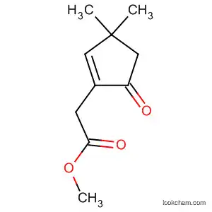 Molecular Structure of 111538-05-7 (1-Cyclopentene-1-acetic acid, 3,3-dimethyl-5-oxo-, methyl ester)