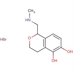 Molecular Structure of 111699-26-4 (1H-2-Benzopyran-5,6-diol, 3,4-dihydro-1-[(methylamino)methyl]-,
hydrobromide)