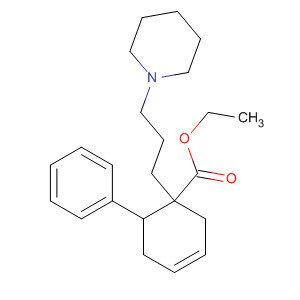 Molecular Structure of 111974-87-9 (3-Cyclohexene-1-carboxylic acid, 6-phenyl-1-[3-(1-piperidinyl)propyl]-,
ethyl ester)