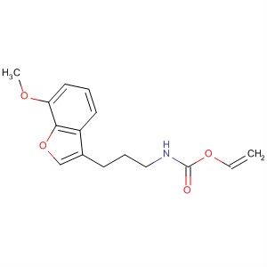 Molecular Structure of 111976-11-5 (Carbamic acid, [2-(7-methoxy-3-benzofuranyl)ethyl]methyl-, ethenyl
ester)
