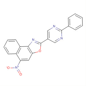Molecular Structure of 111980-74-6 (Naphth[1,2-d]oxazole, 5-nitro-2-(2-phenyl-5-pyrimidinyl)-)