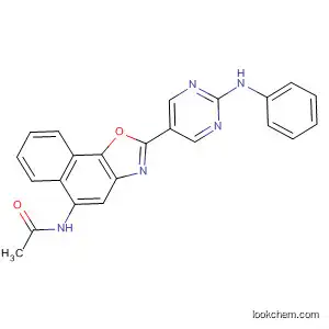 Molecular Structure of 111980-92-8 (Acetamide,
N-[2-[2-(phenylamino)-5-pyrimidinyl]naphth[2,1-d]oxazol-5-yl]-)