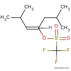 Molecular Structure of 111982-13-9 (Methanesulfonic acid, trifluoro-, 3-methyl-1-(2-methylpropyl)-1-butenyl
ester, (E)-)