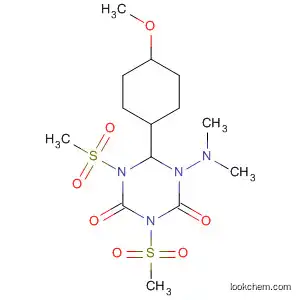 Molecular Structure of 112081-07-9 (1,3,5-Triazine-2,4(1H,3H)-dione,
1-(dimethylamino)dihydro-6-(4-methoxyphenyl)-3,5-bis(methylsulfonyl)-)