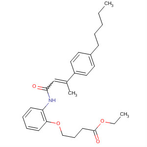 Butanoic acid, 4-[2-[[1-oxo-3-(4-pentylphenyl)-2-butenyl]amino]phenoxy]-, ethyl ester