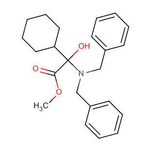 Molecular Structure of 112302-82-6 (Cyclohexaneacetic acid, a-[bis(phenylmethyl)amino]-1-hydroxy-, methyl
ester)