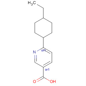 Molecular Structure of 112304-36-6 (3-Pyridinecarboxylic acid, 6-(4-ethylcyclohexyl)-, trans-)