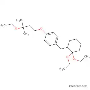 Molecular Structure of 112433-88-2 (Benzene,
1-[(2,2-diethoxycyclohexyl)methyl]-4-(3-ethoxy-3-methylbutoxy)-)