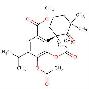 Benzoic acid, 3,4-bis(acetyloxy)-5-(1-methylethyl)-2-(1,3,3-trimethyl-2-oxocyclohexyl)-, methyl ester, (R)-