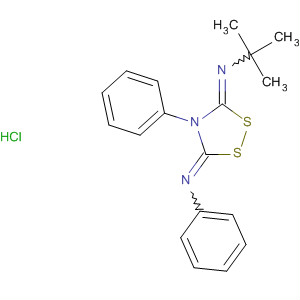 Benzenamine, N-[5-[(1,1-dimethylethyl)imino]-4-phenyl-1,2,4-dithiazolidin-3-ylidene]-, monohydrochloride