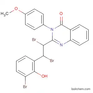 Molecular Structure of 112751-27-6 (4(3H)-Quinazolinone,
2-[1,2-dibromo-2-(3-bromo-2-hydroxyphenyl)ethyl]-3-(4-methoxyphenyl)-)