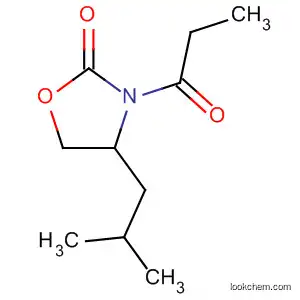 Molecular Structure of 112781-31-4 (2-Oxazolidinone, 4-(2-methylpropyl)-3-(1-oxopropyl)-, (S)-)