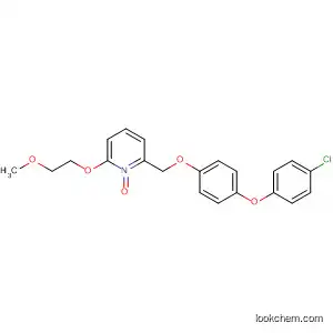 Molecular Structure of 112808-18-1 (Pyridine, 2-[[4-(4-chlorophenoxy)phenoxy]methyl]-6-(2-methoxyethoxy)-,
1-oxide)