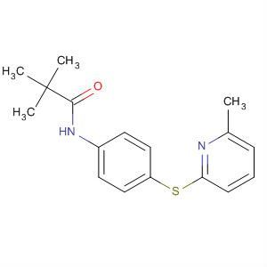 Molecular Structure of 112954-83-3 (Propanamide, 2,2-dimethyl-N-[4-[(6-methyl-2-pyridinyl)thio]phenyl]-)