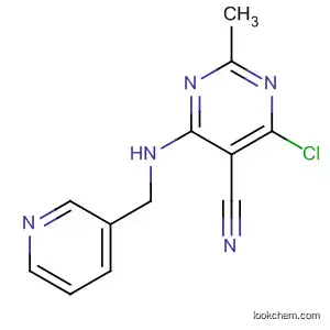 Molecular Structure of 112969-43-4 (5-Pyrimidinecarbonitrile,
4-chloro-2-methyl-6-[(3-pyridinylmethyl)amino]-)