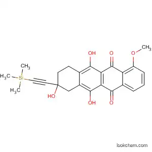Molecular Structure of 113099-81-3 (5,12-Naphthacenedione,
7,8,9,10-tetrahydro-6,8,11-trihydroxy-1-methoxy-8-[(trimethylsilyl)ethynyl
]-)