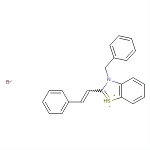 Molecular Structure of 113395-51-0 (Benzothiazolium, 2-(2-phenylethenyl)-3-(phenylmethyl)-, bromide)