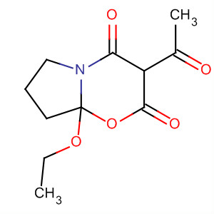 Molecular Structure of 113424-07-0 (2H-Pyrrolo[2,1-b][1,3]oxazine-2,4(3H)-dione,
3-acetyl-8a-ethoxytetrahydro-)