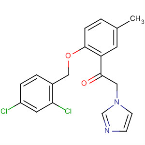 Molecular Structure of 113901-54-5 (Ethanone,
1-[2-[(2,4-dichlorophenyl)methoxy]-5-methylphenyl]-2-(1H-imidazol-1-yl)
-)