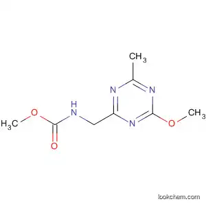 Molecular Structure of 113966-47-5 (Carbamic acid, (4-methoxy-6-methyl-1,3,5-triazin-2-yl)methyl-, methyl
ester)