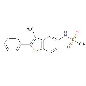 Molecular Structure of 114083-36-2 (Methanesulfonamide, N-(3-methyl-2-phenyl-5-benzofuranyl)-)