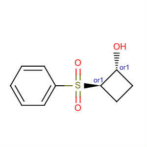 Molecular Structure of 114092-82-9 (Cyclobutanol, 2-(phenylsulfonyl)-, trans-)