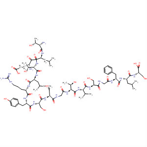 Molecular Structure of 114096-11-6 (L-Serine,
L-threonyl-L-a-glutamyl-L-leucyl-L-threonyl-L-leucyl-L-arginyl-L-tyrosyl-L-ser
yl-L-threonylglycyl-L-threonyl-L-valyl-L-serylglycyl-L-phenylalanyl-L-leucyl-)