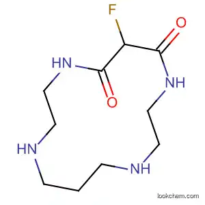 Molecular Structure of 114377-55-8 (1,4,8,11-Tetraazacyclotetradecane-5,7-dione, 6-fluoro-)