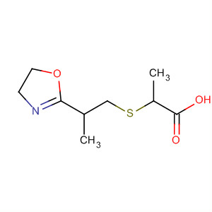 Molecular Structure of 114539-83-2 (Propanoic acid, 2-[[2-(4,5-dihydro-2-oxazolyl)propyl]thio]-)