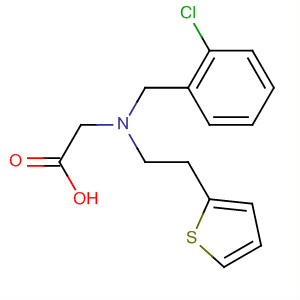 Molecular Structure of 114549-99-4 (Glycine, N-[(2-chlorophenyl)methyl]-N-[2-(2-thienyl)ethyl]-)
