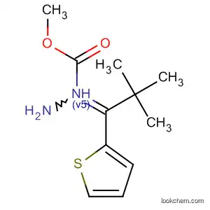 Molecular Structure of 114666-11-4 (Hydrazinecarboxylic acid, [2,2-dimethyl-1-(2-thienyl)propylidene]-,
methyl ester)