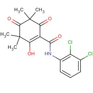 Molecular Structure of 115886-08-3 (1-Cyclohexene-1-carboxamide,
N-(2,3-dichlorophenyl)-2-hydroxy-3,3,5,5-tetramethyl-4,6-dioxo-)