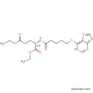 Molecular Structure of 23401-50-5 (DL-Glutamic acid, N-[1-oxo-5-(1H-purin-6-ylthio)pentyl]-, diethyl ester)