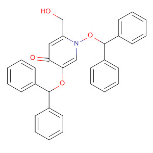 Molecular Structure of 114875-63-7 (4(1H)-Pyridinone, 1,5-bis(diphenylmethoxy)-2-(hydroxymethyl)-)