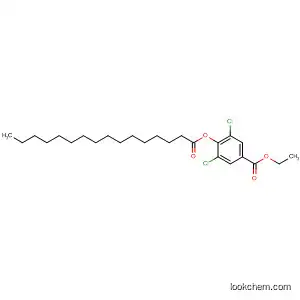 Molecular Structure of 115895-10-8 (Benzoic acid, 3,5-dichloro-4-[(1-oxohexadecyl)oxy]-, ethyl ester)