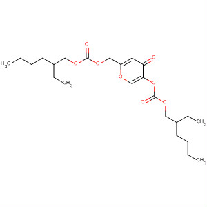 Molecular Structure of 115919-60-3 (Carbonic acid, 2-ethylhexyl
6-[[[[(2-ethylhexyl)oxy]carbonyl]oxy]methyl]-4-oxo-4H-pyran-3-yl ester)