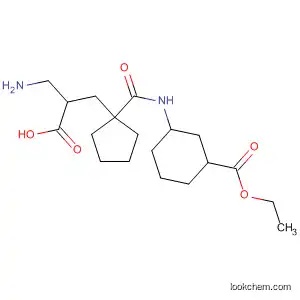 Molecular Structure of 118784-42-2 (Cyclohexanecarboxylic acid,
3-[[[1-(3-amino-2-carboxypropyl)cyclopentyl]carbonyl]amino]-, 1-ethyl
ester)