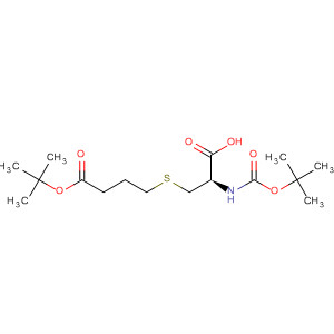 Molecular Structure of 119353-90-1 (Butanoic acid,
4-[[2-carboxy-2-[[(1,1-dimethylethoxy)carbonyl]amino]ethyl]thio]-,
1-(1,1-dimethylethyl) ester, (R)-)