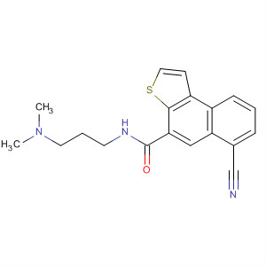 Molecular Structure of 120616-56-0 (Naphtho[2,1-b]thiophene-4-carboxamide,
6-cyano-N-[3-(dimethylamino)propyl]-)