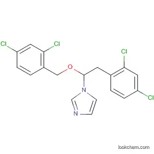 Molecular Structure of 121624-06-4 (1H-Imidazole,
1-[2-(2,4-dichlorophenyl)-1-[(2,4-dichlorophenyl)methoxy]ethyl]-)