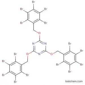 Molecular Structure of 121670-19-7 (1,3,5-Triazine, 2,4,6-tris[(pentabromophenyl)methoxy]-)