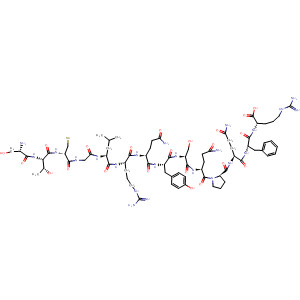 Molecular Structure of 122207-50-5 (L-Arginine,
L-seryl-L-threonyl-L-cysteinylglycyl-L-leucyl-L-arginyl-L-glutaminyl-L-tyrosyl-
L-seryl-L-glutaminyl-L-prolyl-L-glutaminyl-L-phenylalanyl-)