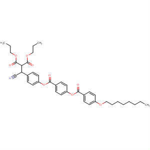 Molecular Structure of 126379-87-1 (Propanedioic acid,
[cyano[4-[[4-[[4-(octyloxy)benzoyl]oxy]benzoyl]oxy]phenyl]methyl]-,
dipropyl ester)