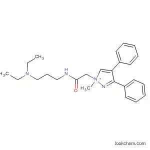 Molecular Structure of 128188-55-6 (1H-Pyrazole-1-acetamide,
N-[3-(diethylamino)propyl]-a-methyl-3,4-diphenyl-)