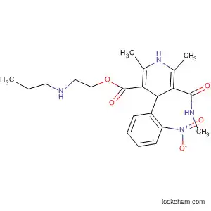 Molecular Structure of 130490-71-0 (3-Pyridinecarboxylic acid,
1,4-dihydro-2,6-dimethyl-5-[(methylamino)carbonyl]-4-(2-nitrophenyl)-,
2-(ethylmethylamino)ethyl ester)