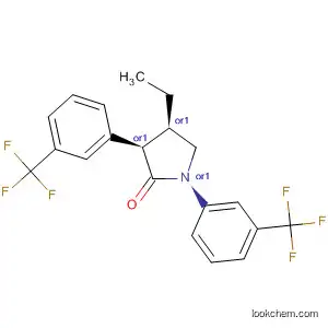 Molecular Structure of 132740-74-0 (2-Pyrrolidinone, 4-ethyl-1,3-bis[3-(trifluoromethyl)phenyl]-, cis-)